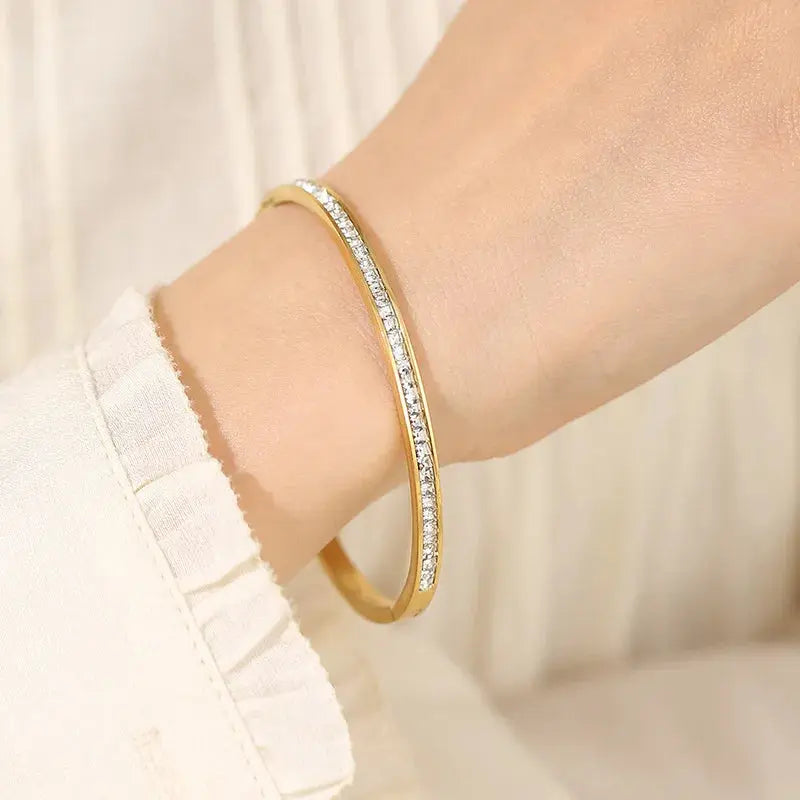 Crystalis - Bracelet en Zircon pour Femme – Bijou en Acier Inoxydable Crystalis
