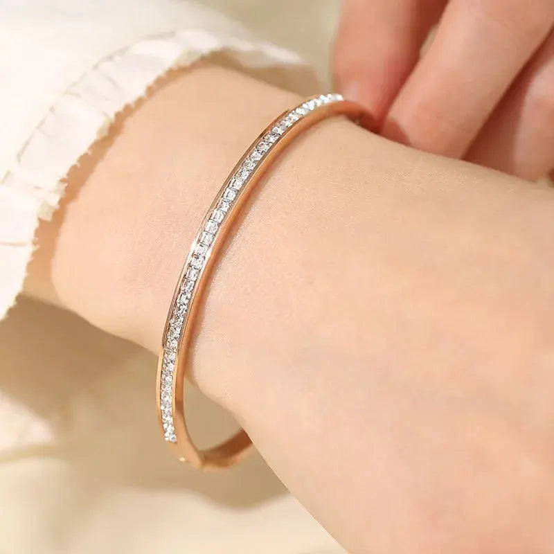 Crystalis - Bracelet en Zircon pour Femme – Bijou en Acier Inoxydable Crystalis