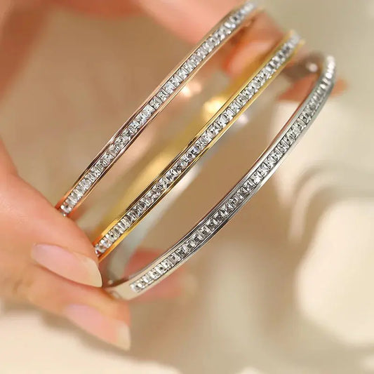 Crystalis - Bracelet en Zircon pour Femme – Bijou en Acier Inoxydable Crystalis